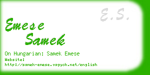 emese samek business card